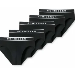 SCHIESSER Slip 5er Pack Schwarz / Weiß XL