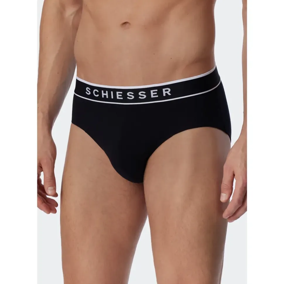 SCHIESSER Slip 5er Pack Schwarz / Weiß XL