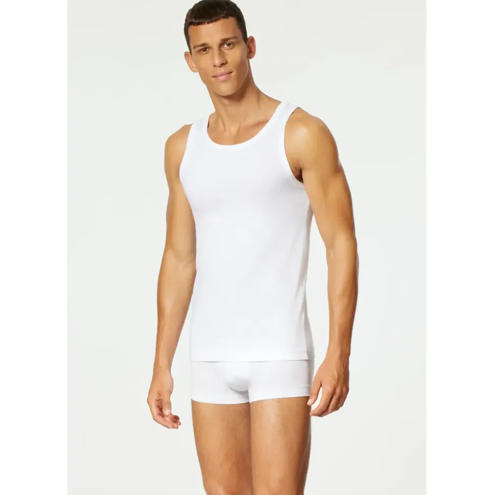 SCHIESSER UNCOVER by SCHIESSER Herren Unterhemden im Pack - Serie "Uncover", Rundhals Weiß 2XL Pack