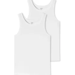 SCHIESSER UNCOVER BY SCHIESSER Unterhemd 4er Pack in Weiß | Gr.: 3XL