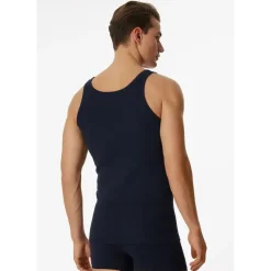 SCHIESSER Unterhemd SCHIESSER ESSENTIALS Herren, Gr. 52/54 - dunkelblau