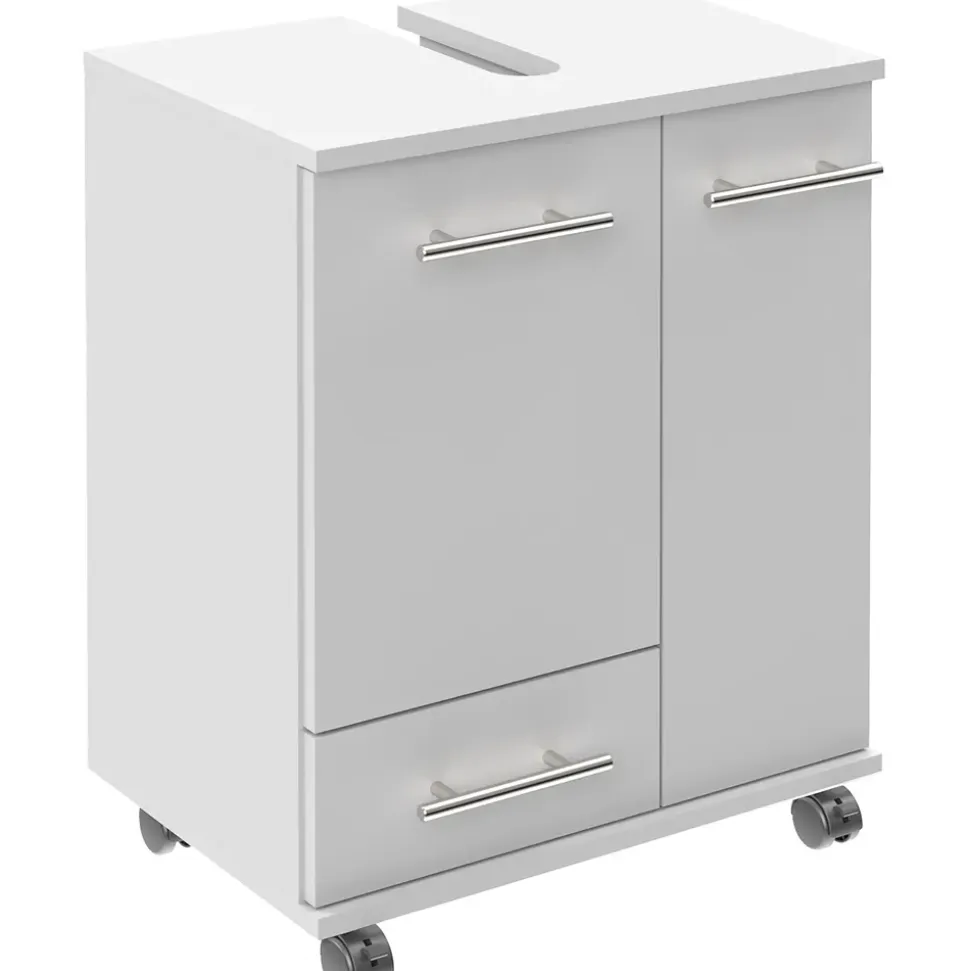 Schildmeyer Waschbeckenunterschrank 50 x 63,5 x 32,5 cm Weiß