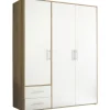 SchlafKONTOR Drehtürenschrank Valencia 155 x 195 x 60 cm Weiß
