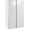 SchlafKONTOR Schwebetürenschrank 125 x 195,5 x 38 cm Weiß