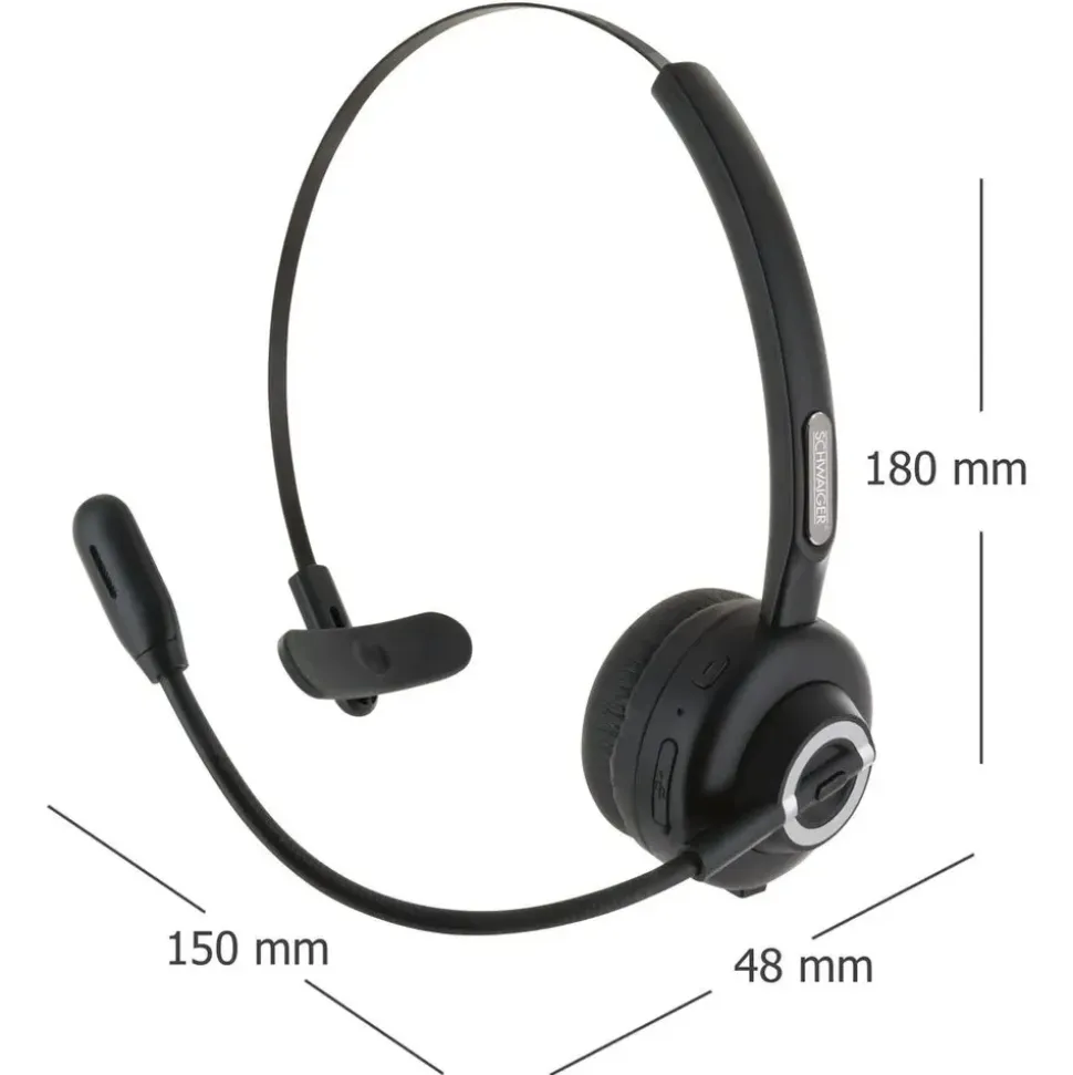 Schwaiger Headset Mono Bluetooth (Schwarz)
