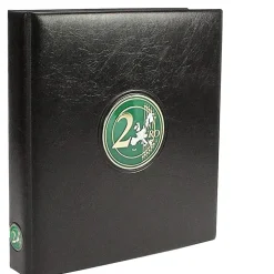 Schwäbische Albumfabrik Safe 7343 Premium Münzalbum "2 Euro Universal" + 2 x Münzhüllen 7393S mit farbigen Vordruckblättern + Sticker-Set Flaggen - Jahreszahlen
