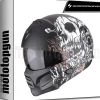 Scorpion EXO-Combat II Matt-Schwarz/Weiss/Gold M