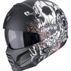 Scorpion EXO-Combat II Matt-Schwarz/Weiss/Gold M