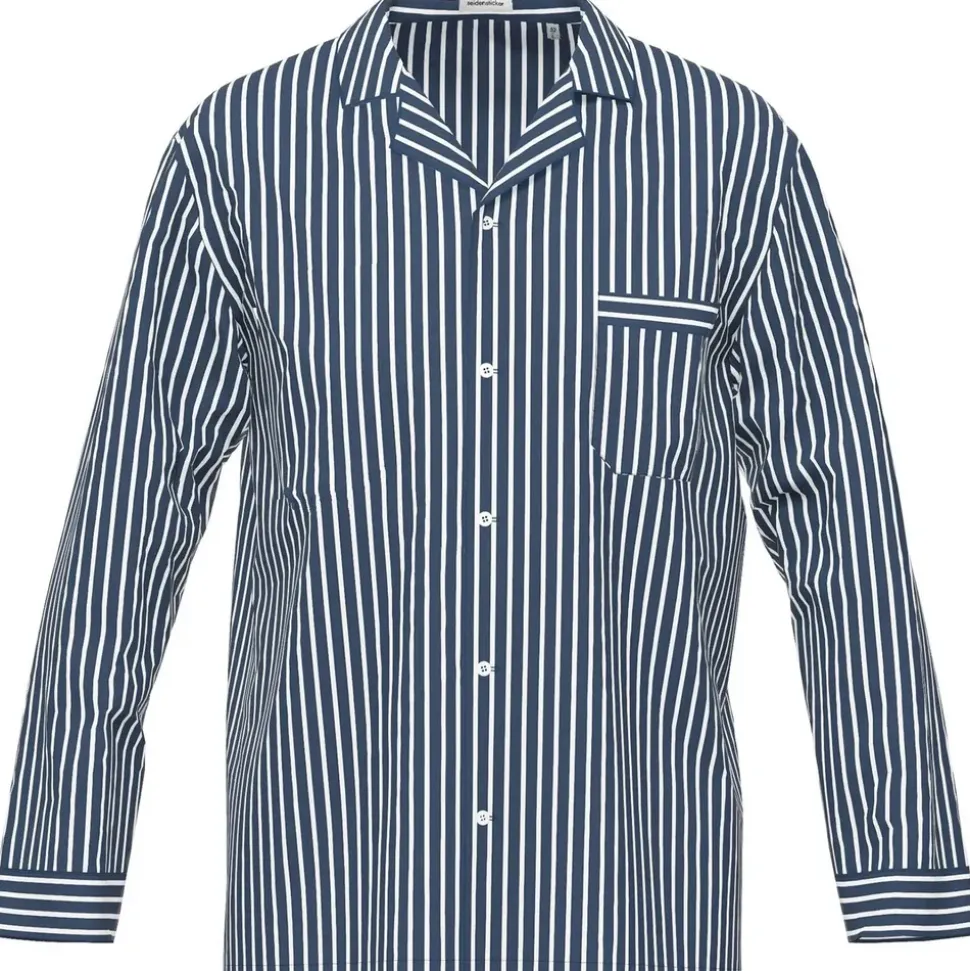 Seidensticker Pyjama bunt Dunkelblau 58