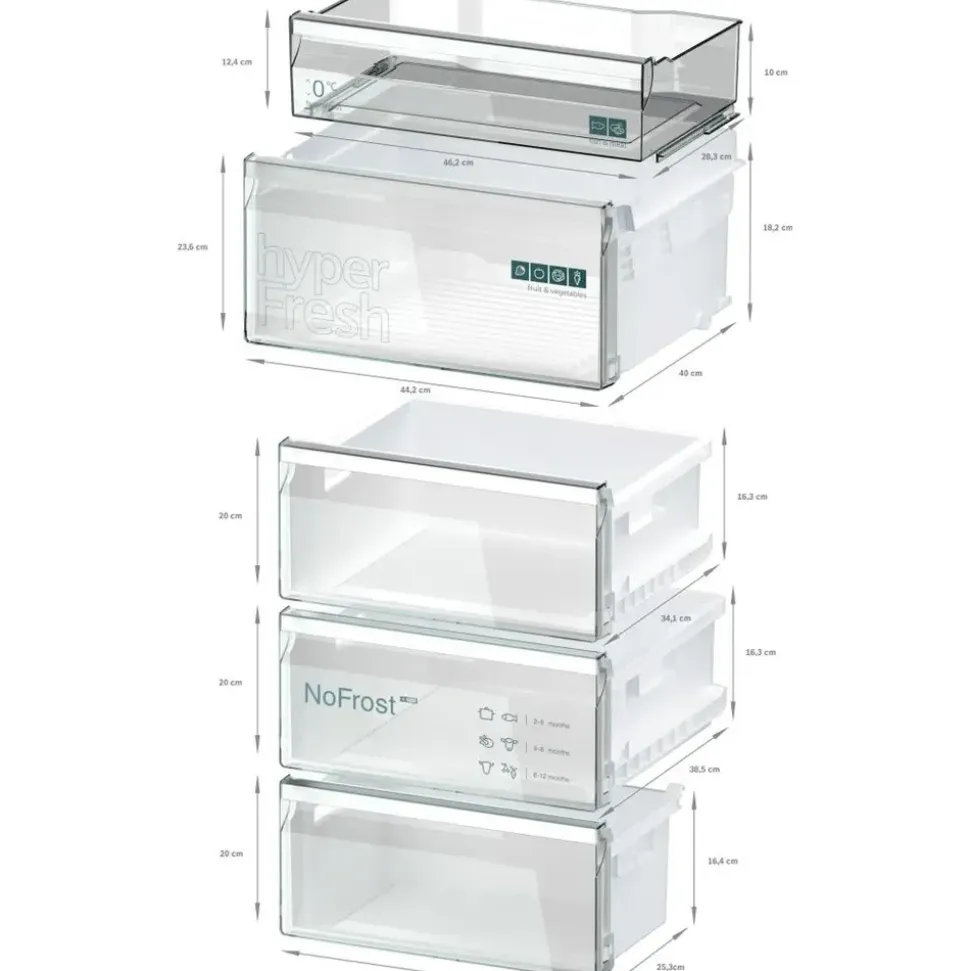 Siemens iQ300 KG39N2XAG Kühl-Gefrierkombination (363 l, 2030 mm hoch, Dark Inox)