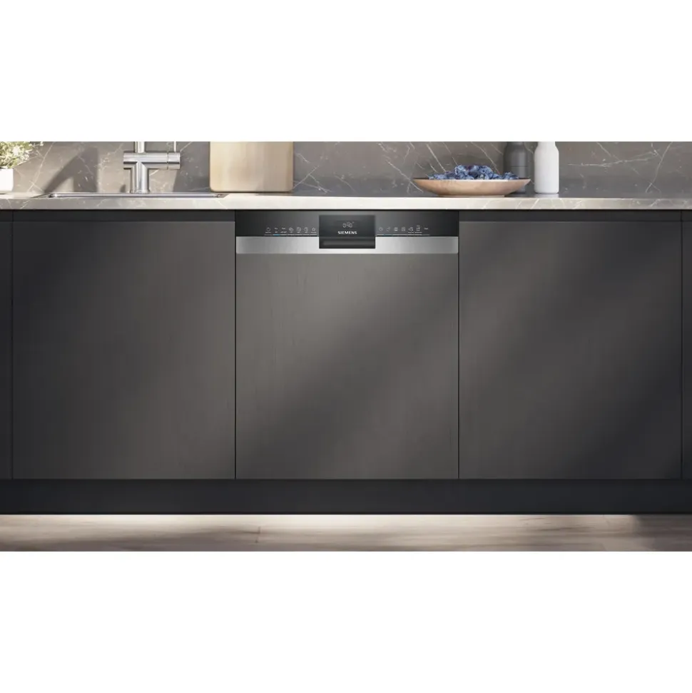 Siemens iQ300 SN53ES22CE Einbau-Geschirrspüler (teilintegrierbar, 598 mm breit, Edelstahl)