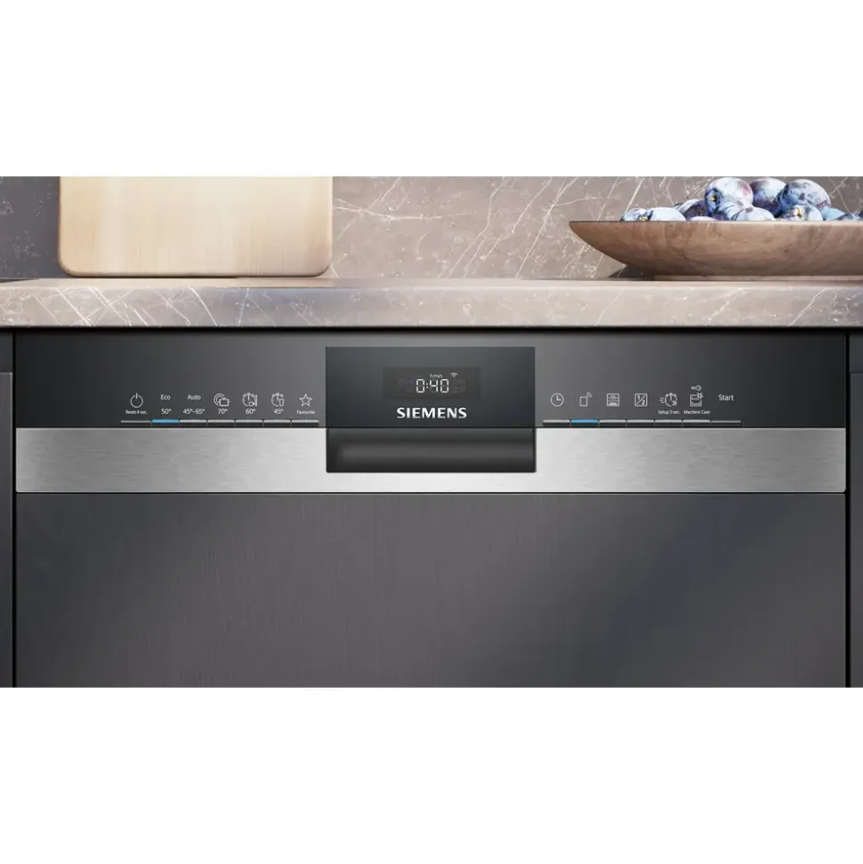 Siemens iQ300 SN53ES22CE Einbau-Geschirrspüler (teilintegrierbar, 598 mm breit, Edelstahl)