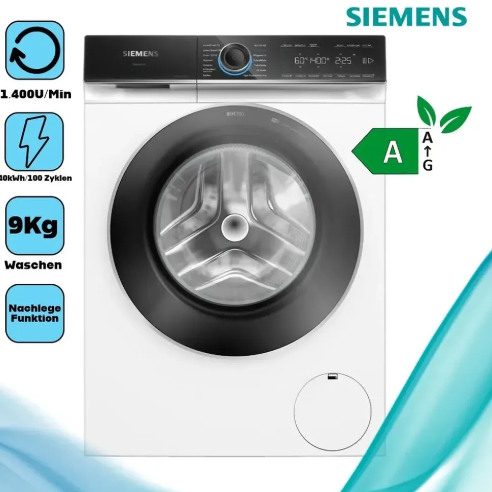 Siemens iQ700 WG44B2040 Waschmaschine (9 kg, 1400 U/min)