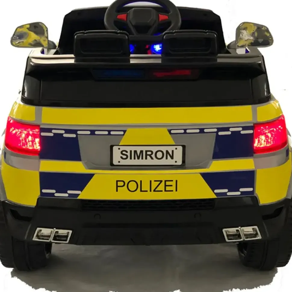 SIMRON POLIZEI Kinderauto mit Funkgerät blau (DE)