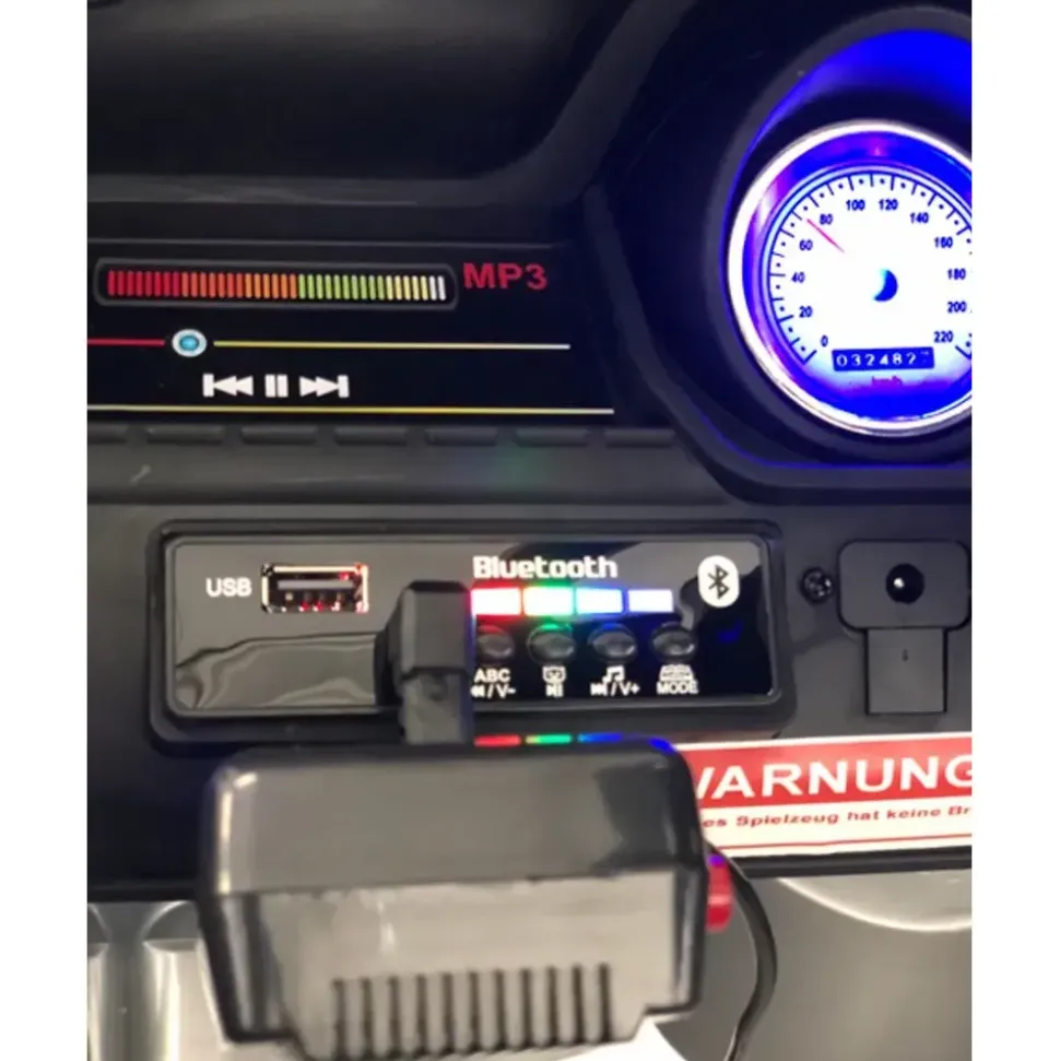 SIMRON POLIZEI Kinderauto mit Funkgerät blau (DE)