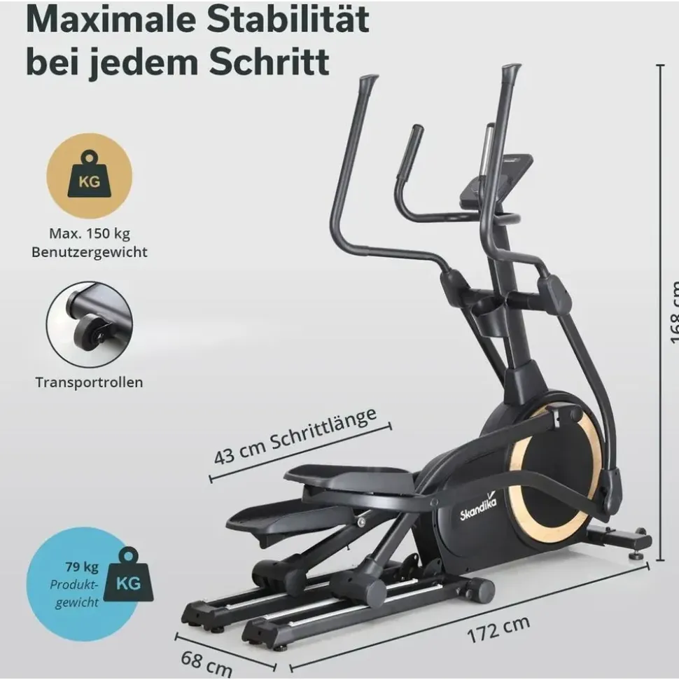 Skandika Crosstrainer Carbon P25-G Schwarz