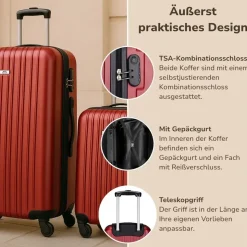 Slazenger Koffer-Set 2-tlg. rot