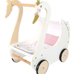Small Foot Company Puppenwagen Schwan mehrfarbig Weiß