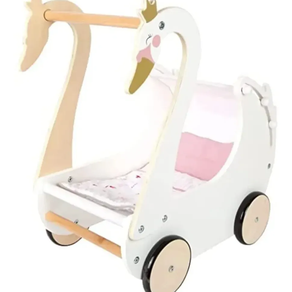 Small Foot Company Puppenwagen Schwan mehrfarbig Weiß