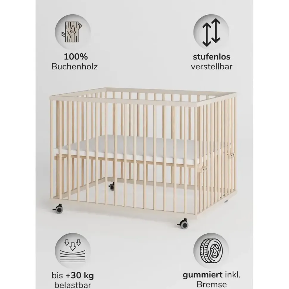 Sämann Laufgitter XXL Sprossen sahara dust/natur, Premium Kollektion | Gr.: 75x100 cm,
