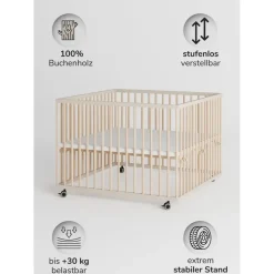 Sämann Laufgitter XXL Sprossen sahara dust/natur, Premium Kollektion | Gr.: 100x100 cm,