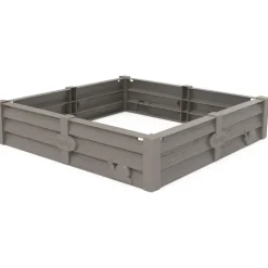 Smoby Kunststoffsandkasten Square Garden mit Dach grau