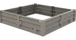 Smoby Kunststoffsandkasten Square Garden mit Dach grau