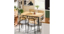 SoBuy Essgruppe Esstisch Set 5-teilig Bartisch mit 4 Stühlen
