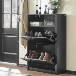 SoBuy FSR87 80 x 110 x 24 cm schwarz / schwarz
