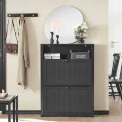 SoBuy FSR87 80 x 110 x 24 cm schwarz / schwarz