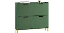 SoBuy Schuhkipper 100 x 90 x 19 cm dunkelgrün / grün