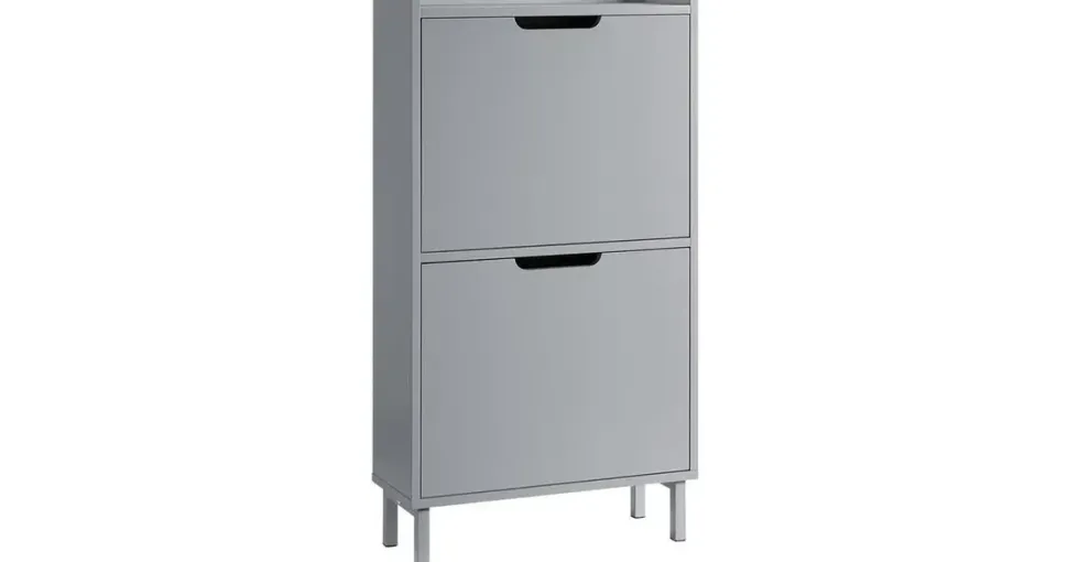 SoBuy Schuhkipper 50 x 90 x 19 cm grau / grau