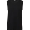 s.Oliver Jersey-Tanktop mit Rippstruktur - schwarz - XXL