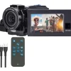Somikon Dual-Lens-4K-UHD-Camcorder schwarz