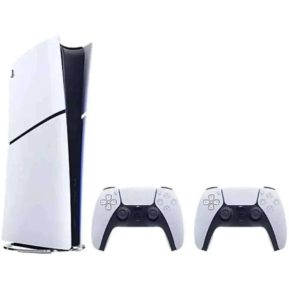 Sony PlayStation 5 Digital Edition 825 GB Weiß + 2 DualSense-Controller