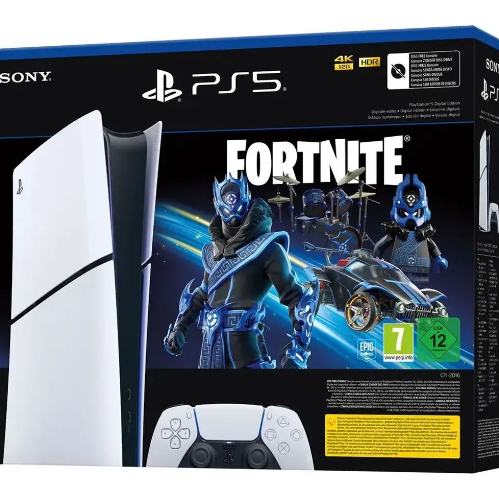 Sony PlayStation 5 Slim Digital Edition + Fortnite Cobalt Star Bundle