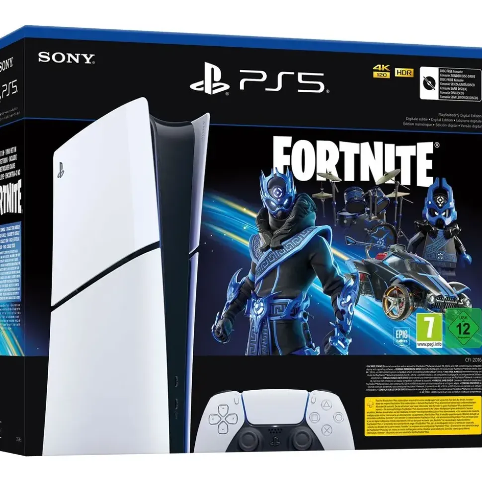 Sony PlayStation 5 Slim Digital Edition + Fortnite Cobalt Star Bundle