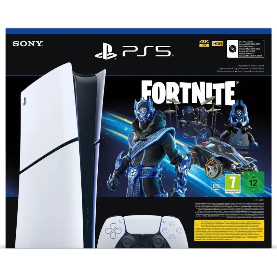 Sony PlayStation 5 Slim Digital Edition + Fortnite Cobalt Star Bundle