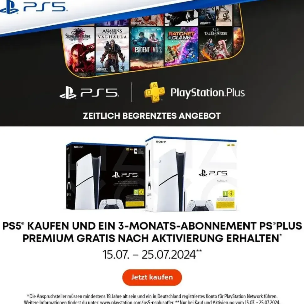 Sony PlayStation 5 Slim Digital Edition + 2. DualSense Wireless-Controller