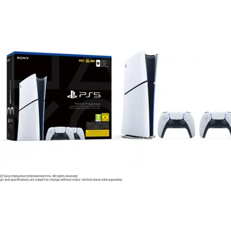 Sony PlayStation 5 Slim Digital Edition + 2. DualSense Wireless-Controller