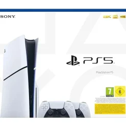 Sony PlayStation 5 Slim Disc Edition + 2. DualSense Wireless-Controller