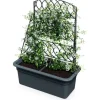 Spetebo Kunststoff Blumenkasten 80 x 59 cm Schwarz