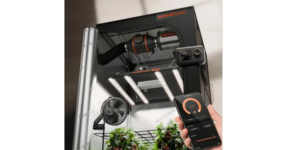 SPIDER FARMER Growbox Komplettset 300W LED 90 x 90 x 180 cm