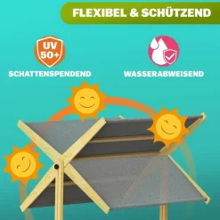 SPIELWERK Sandkasten Samu mit Dach braun