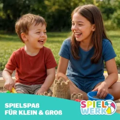 SPIELWERK Sandkasten Samu mit Dach braun