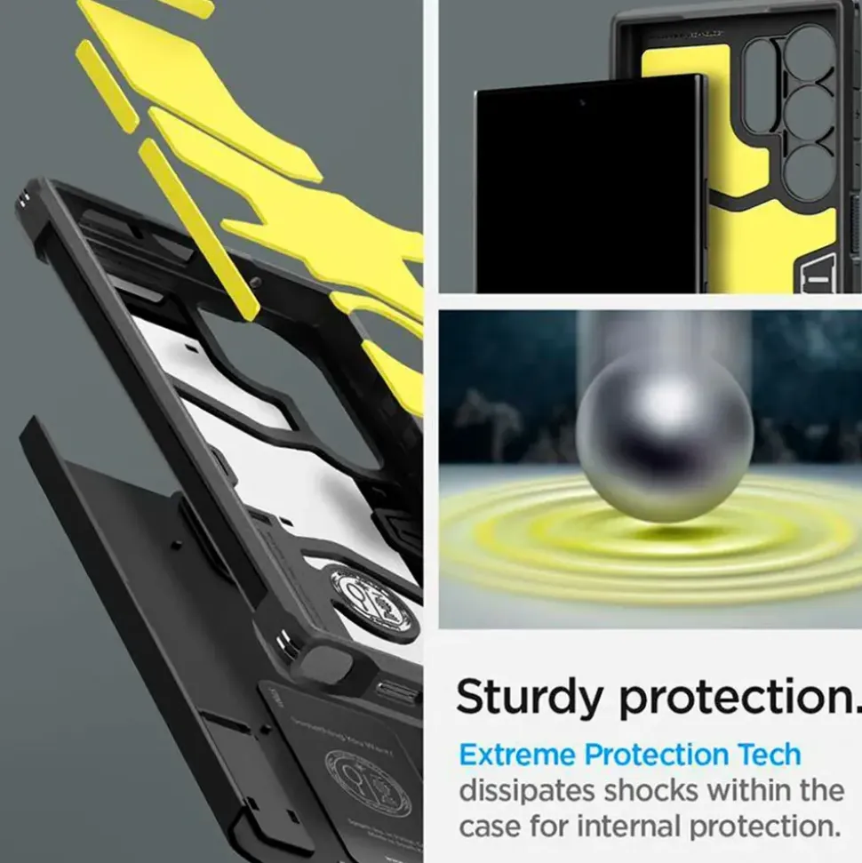 SPIGEN Samsung Galaxy S24 Ultra Tough Armor Hülle schwarz