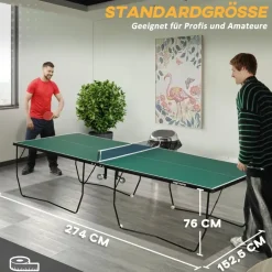 sportnow Tischtennisplatte Klappbar Grün