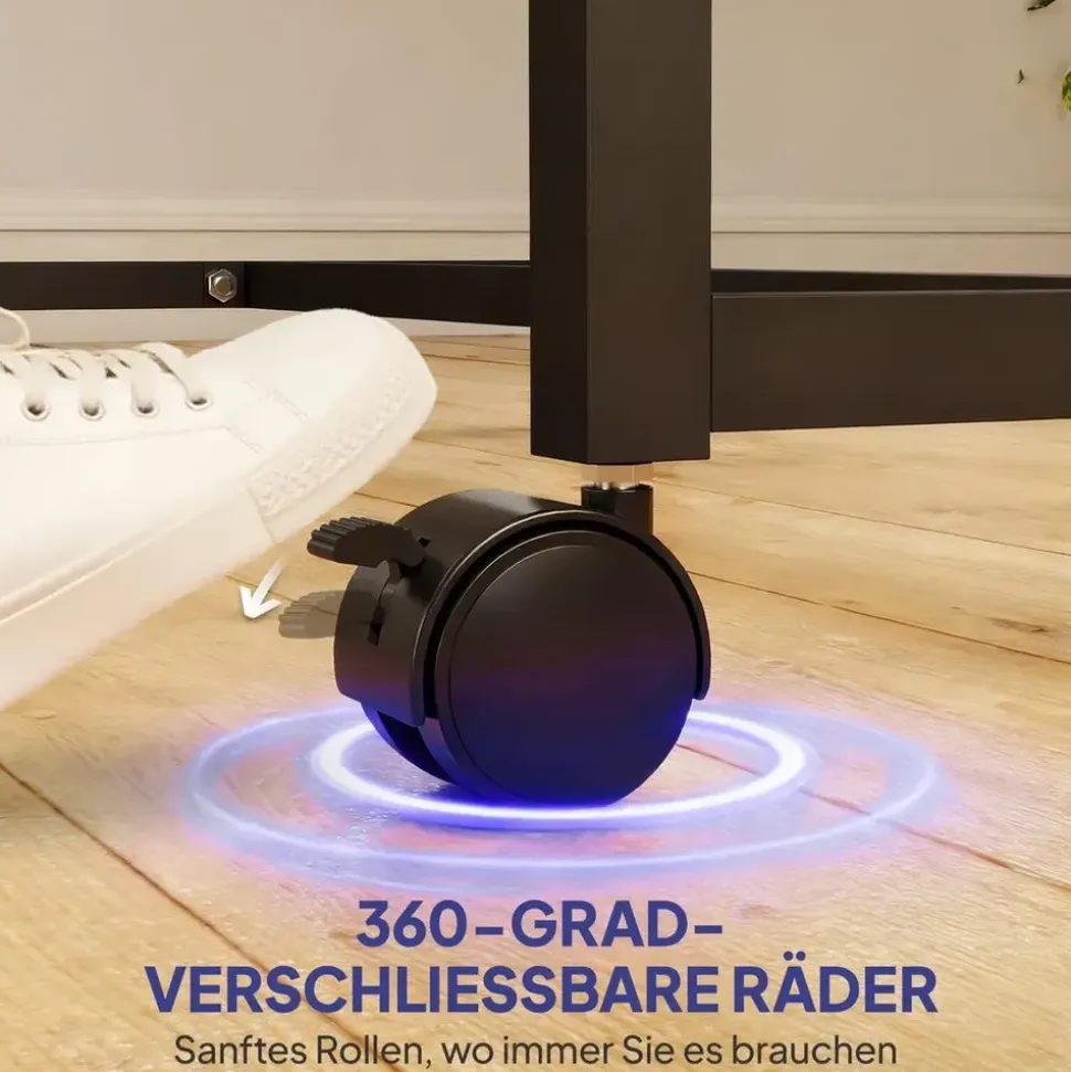 sportnow Tischtennisplatte Klappbar Indoor mit Rollen Blau