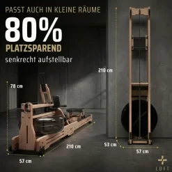 Sportplus Wasser-Rudergerät Eichenholz