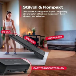 Sportstech Laufband sPad1000 Schwarz
